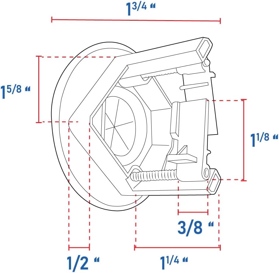 Construct Pro Speedy’Z Screw-in Cable Pass Through Port – White, 1.125" Inner Diameter, 2.5" Outer Diameter (2 Pack)