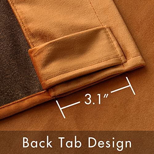 Image of MIULEE Velvet Curtains 52x84 inches 2 Panels Gold Brown Blackout Curtains | Luxury, Bedroom Living Room, Thermal Insulated, Super Soft Window Drapes, Rod Pocket & Back Tab