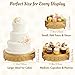 Youeon Gold Round Cake Stand Set of 3, 12/10/8 Inch Metal Hollow Cake Pedestals with Low Feet, Dessert Display Stands for Wedding, Birthday, Party, Anniversary & Holiday Entertaining