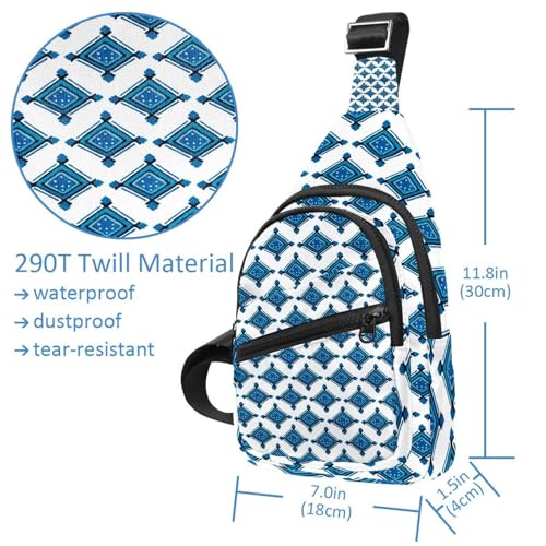 Sac à dos multifonction à fermeture éclair au design géométrique - 4