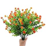【Diseño Realista】: Cada ramo de flores de eucalipto da una imagen de flor real, exquisitamente elaboradas, exuberantes hojas, pequeñas flores, colores naturales y frescos, perfectos para su decoración personal