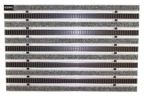 Preisvergleich Produktbild Trobak Schuhabstreifermatte Rips hellgrau 100 x 50 cm, Casettenbürste