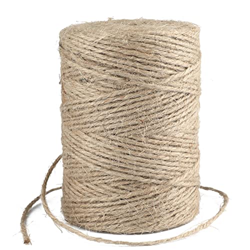 Image of 3mm Jute Twine, 328 Feet Natural Jute Twine String for Crafts, Gift Wrapping, Packing