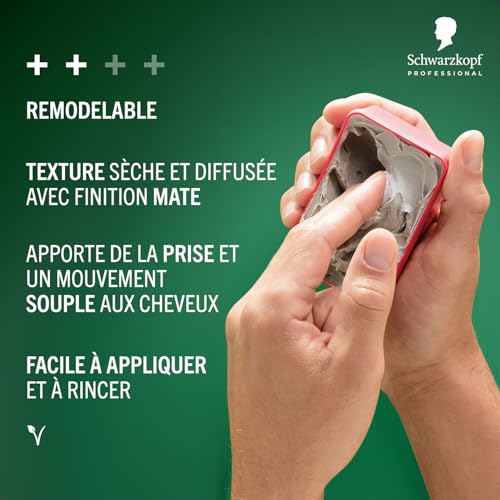 Pâte mate OSiS Mess Up texture sèche et fixation normale pour coiffure malléable - 4