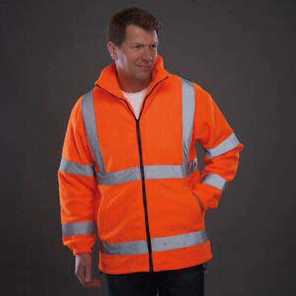 YOKO - Veste polaire haute visibilité - Homme (XL) (Orange)