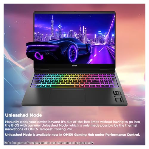 Image of HP OMEN MAX Gaming Laptop, Intel Ultra 9-275HX, 32 GB DDR5 RAM, 2 TB PCIe SSD, 16 inch WUXGA (1920 x 1200) 165 Hz Display, Nvidia G-Force RTX 5090, 1-Zone RGB Backlit Keyboard, W11 Pro, Shadow Black