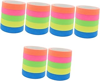 Operitacx 30 Rolos De Fita Fluorescente Fita Adesiva Fita De Algodão UV Que Brilha No Escuro Fita Roxa Luz Luminosa