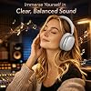 Auriculares híbridos NC95 con cancelación activa de ruido y control de perilla, 120H de reproducción, inalámbricos Bluetooth 6.0, control por app, audio de alta resolución, ajuste cómodo, llamadas claras para viajes/ejercicio 8