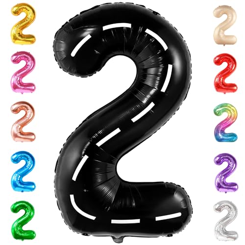 Image of KatchOn Black Number 2 Balloon 40 Inch