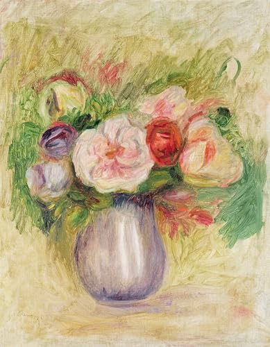 Cuadro decorativo Vaso di Fiori de Renoir: lámina en lienzo de 60x90cm para dormitorio