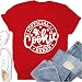Potia Christmas Shirt for Women Official Cookie Baker Print T-Shirt Xmas Family Baking Crew Tee Tops Red