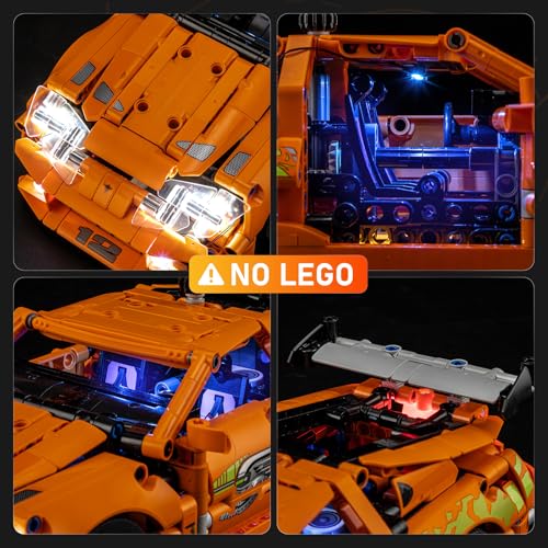 Image of LIGHTAILING Light for Lego-42204 Fast and Furious Toyota-Supra-MK4 - Led Lighting Kit Compatible with Lego Building Blocks Model - NOT Included The Model Set