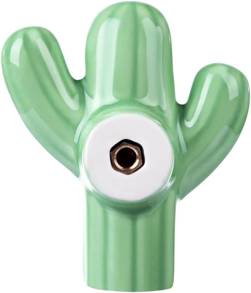 GRFIT Cabinet Handle Door Handles Children Cactus Shape Ceramic Door Knob Furniture Handle Drawer Cupboard Kitchen Pull Handle Cabinet knobs Drawer Pull (Color : 6pcs3)