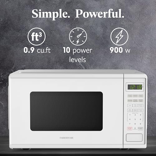 image for Farberware 0.9 Cu. Ft. Countertop Microwave Oven – 900 Watts Power, 