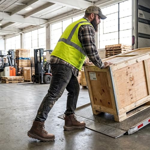 Image of NORTIV 8 Composite Toe Boots for Men ASTM F2413-24 Safety Work Boots Lightweight Anti-Fatigue Non-Slip with Zipper for Warehouse Construction, Terrascope-nano