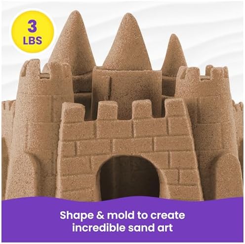 Kinetic Sand 3lb Beach Play Sand, Moldable Sensory Toys, Ages 3+ - 2