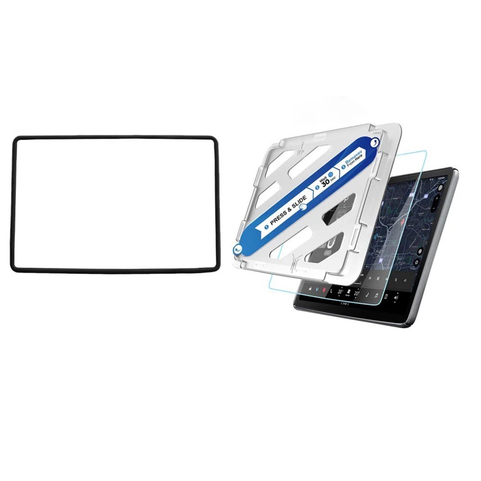 Navigation Displayschutz Für Tesla Für Modell 3 Y Gehärtetem Glas Screen Protector Center Konsole Anti Glare HD Film Schutz Protecto Displayschutzfolie(Anti blue light suit)