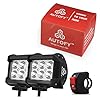 Autofy LED Bar Light Universal Bike Car Fog Light - 6 MONTHS WARRANTY - Work Light LED Bar Light for Off Roading Bikes Cars SUV ATV - Fitting Inside - FREE ON/OFF SWITCH - Set of 2 (6 LED - 24 Watt)