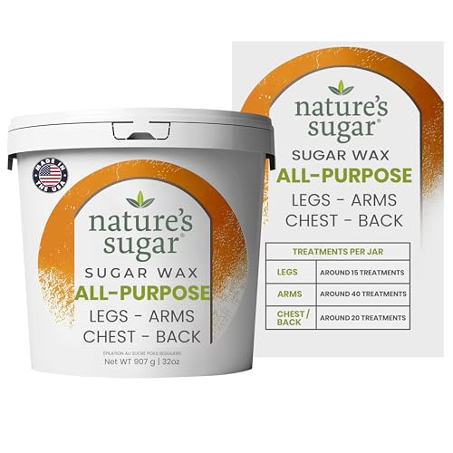 Nature’s Sugar Wax – All-Purpose Sugaring Paste for Legs, Arms, Back, and Bikini Line– Gentle