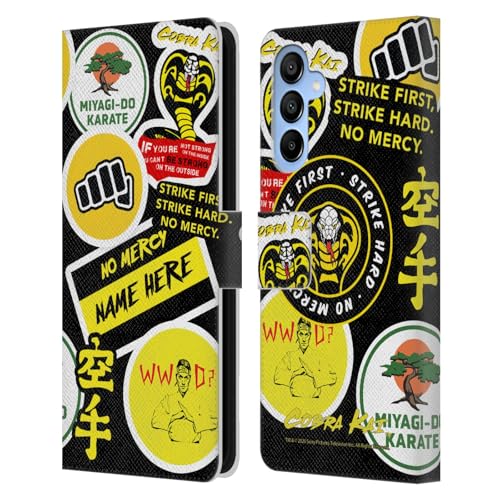 Cobra Kai coque en cuir personnalisable avec nom pour Samsung Galaxy A16 5G