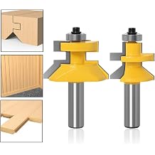 Profession Tongue and Groove V-Notch 1 2 Shank Router Bit Set 45 Degree Woodworking Milling Cutter