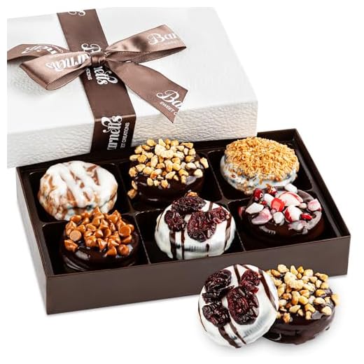 Barnetts Mothers Day Chocolate Gift Baskets, 6 Cookie Chocolates Box, Covered Cookies Holiday Gifts, Gourmet Prime Candy Basket Delivery, Edible Food Ideas From Son For Mom Wife Sister Daughter Women