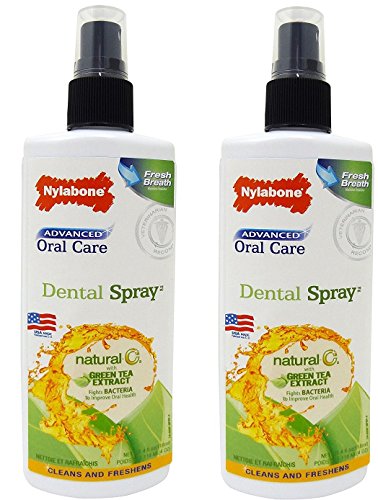 Nylabone 2 Pack of Advanced Oral Care Natural Fresh Spray, 4 Ounces each, Dental Spray for Dogs