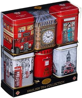 New English Teas London Sights Mini Tea Tin Gift with loose-leaf black tea