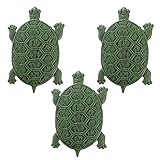 MDLUU 3-Pack Turtle Stepping Stone, Cast Iron Flagstone, Decorative Tortoise Stepping Stone for Garden Walkway, Flower Bed