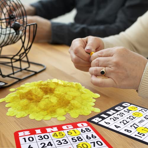 Gse 500 Pieces Of 3/4-Inch Plastic Transparent Bingo Chips For Bingo Game Party, Classroom, Game Night, Bingo Hall (Yellow) #TOP5