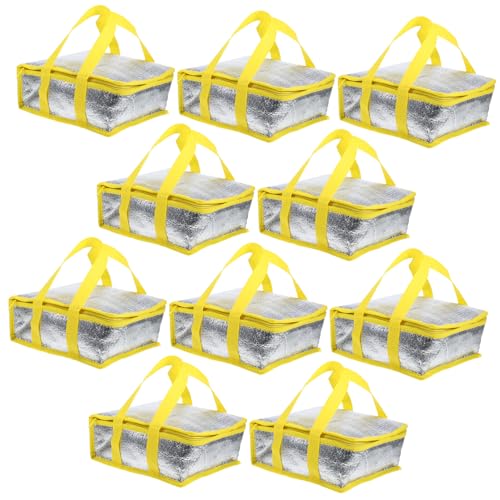 NAMOARLY 10pcs Insulated Pizza Bags Hot Food Bags for Services Seafood Preservation Reusable Cooler