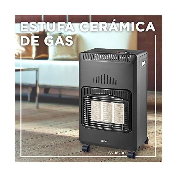SOGO 18290 Estufa Gas Butano/Propano, Calefactor interior/exterior, 3 Potencias - Imagen 4