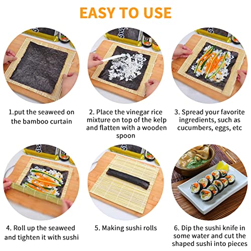 Sushimatte Colexy aus Bambus, 2-teiliges Set für Sushi-Rollen