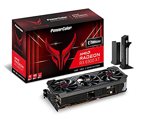 PowerColor Red Devil AMD Radeon RX 6900 XT Ultimate Gaming Graphics Card with 16GB GDDR6 Memory, HDMI 2.1 (Renewed)