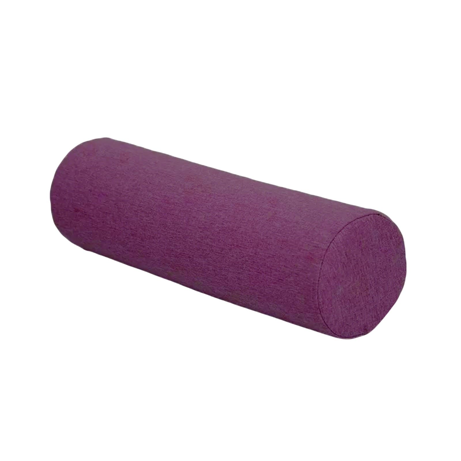 Breathable Linen Neck Roll Pillowcase Cylinder Bolster Pillowcase with Zipper (Cover Only), Round Cervical Pillow Cover for Head, Neck, Back, and Legs