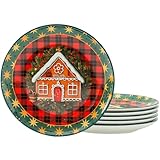 glowworm Dinner Plate Set of 6, 10.5 Inch Ceramic Dinner Plates, Salad Serving Plate for Kitchen, Restaurant, Valentine’s Day Gift, Microwave, Oven & Dishwasher Safe
