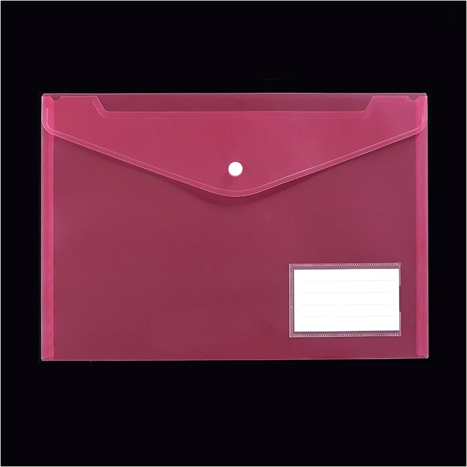 Cartelle In Confezione Da 50, Cartelline Con Etichette, Cartelline In Plastica Con Bottoni A Pressione, Buste In Politene Formato A4, Cartelline Portadocumenti, Organizer Per File (Color : Pink)