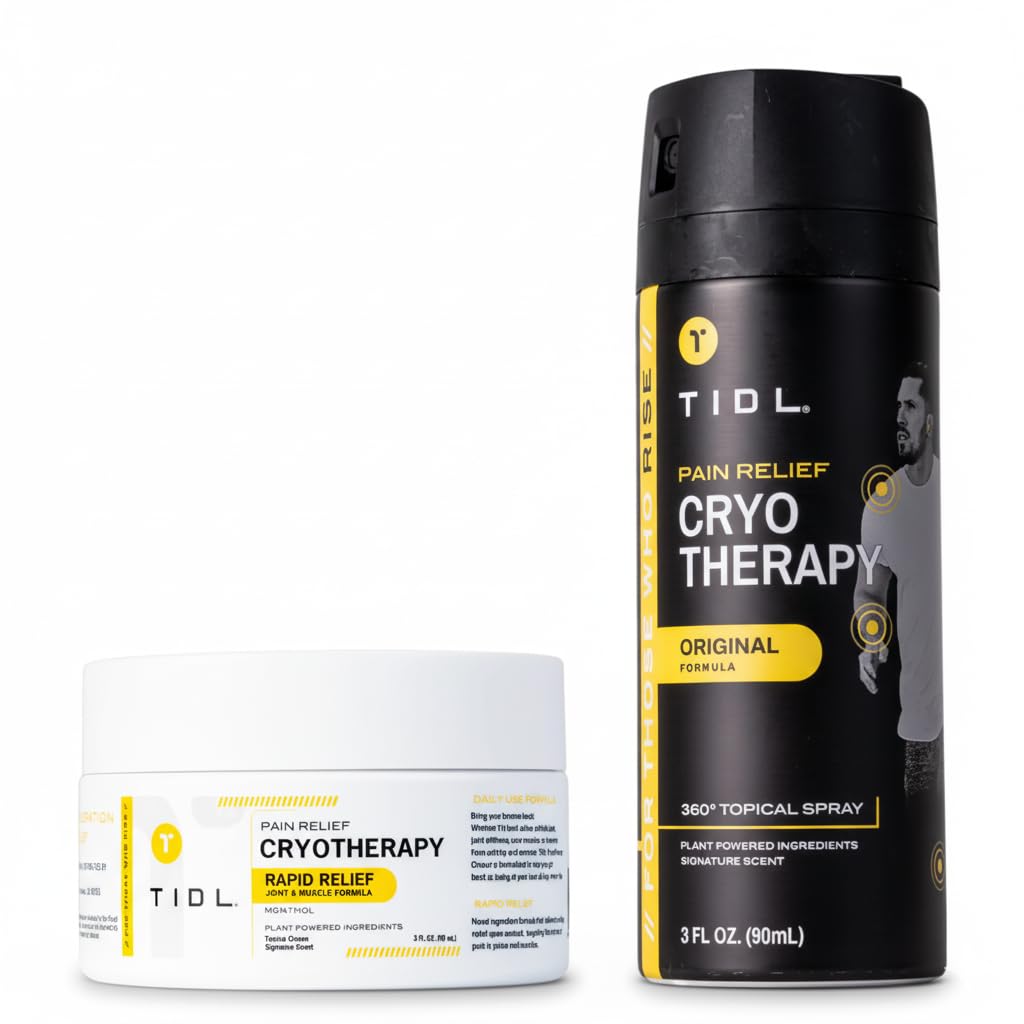 Amazon.com: TIDL Cryotherapy Pain Relief Spray and Cream 2-Pack