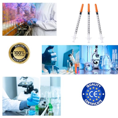 10 Stück 1 ml/cc Plastiktube 30G (0,3 x 12,7mm), Mehrzweck-Messwerkzeuge, Einzeln verpackt (30G 1/2')