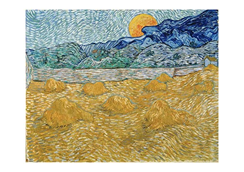 Impression d'art Vincent Van Gogh Paysage du soir lune montante 1889