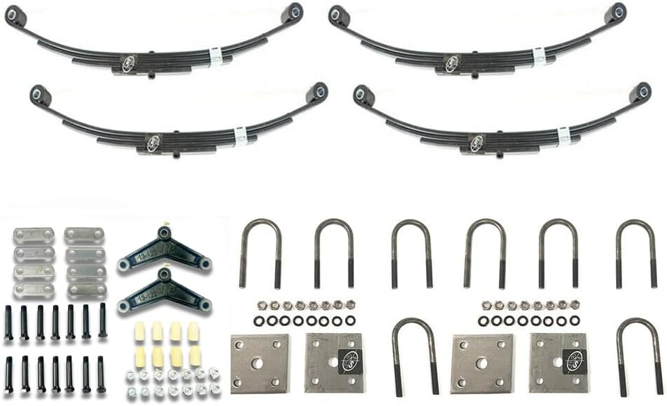 SOUTHWEST WHEEL USA Made 3,500 lbs. Tandem Trailer Axle Suspension Kit (Leaf Springs, Shackle & U-Bolt kit)