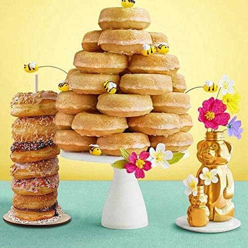 Wood Donut Stands 3 Pcs Doughnuts Display Stands Rack Detachable Bagels Dessert Table Towers Candy Bar Holder for Wedding Birthday Baby Shower Anniversary Retirement Bachelorette Party image 4