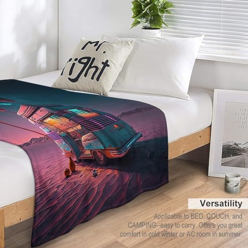 Couverture bus voiture flanelle contre le froid sur le canapé-lit et sofa - 6