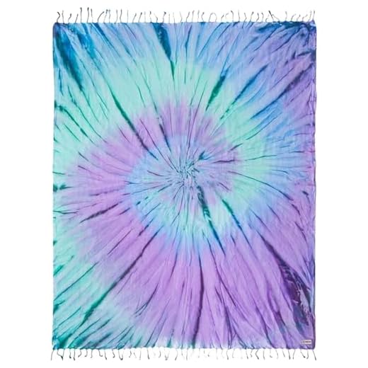 Sand Cloud Extra Large Turkish Beach Towel - Sand Free - 100% Organic Turkish Cotton Yarn - Quick Dry Towel for Beach, Picnic Blanket or Throw - As Seen on Shark Tank - Tie Dye (Luna)