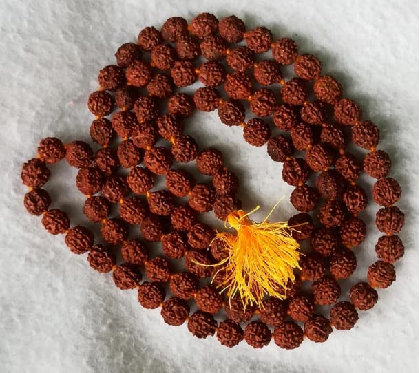 FOREVER Gems Nepali 7 Mukhi Rudraksha Mala Original Certified Genuine Rudraksha Japa Mala 108 Beads Ruthratcham Malai AA++ Saat Mukhi Rudraksha Mala for Mantra Jaap Purpose रुद्राक्ष माला 108 ओरिजनल