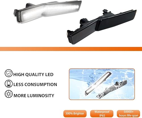 Miniatura 2 de ADIIL Luces de posición laterales LED de repuesto para Dodge Challenger SRT Widebody RT 2018-22 blanco LED guardabarros delanteros OEM Fit