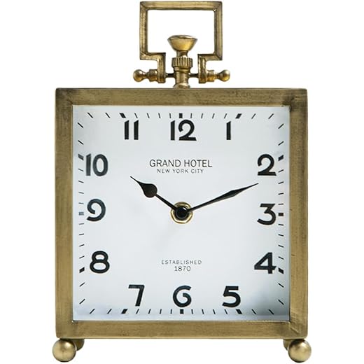 NIKKY HOME Gold Table Clock