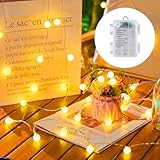 Brightown Battery Operated String Lights for Bedroom, 9.8Ft 30 LED Globe Fairy Lights for Balcony Classroom Wedding Girls Room RV Christmas Garden Party Camping Indoor Outdoor Decor