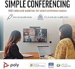 Poly Studio R30 4K Video Conferencing Bar (Plantronics) – Camera, Mic, & Speaker for Small Rooms – Automatic Camera Framing – Noise Reduction Technology – Works w/Teams, Google, Zoom –Amazon Exclusive