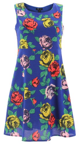Preisvergleich Produktbild Cutie Kleid Roses Dress 3943 Blau XL